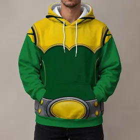Green And Yellow Tentacled Villain Costume For Comic Con Cosplay Fans All-over Print Hoodie (Lightweight)