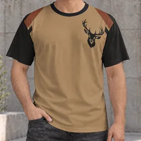 Stag Head and Antlers for Outdoor Adventure and Everyday Nature-Inspired Style All-over Print Unisex T-shirt
