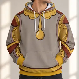 Antique Clockwork Butler Tunic Motifs For Cosplay Events And Whimsical Character Fans All-over Print Hoodie (Lightweight)