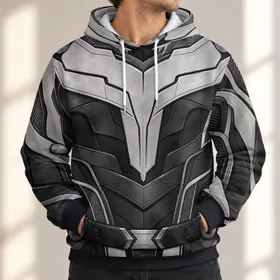 Black Valkyrie Armor Costume for Halloween Cosplay and Comic Con Events for Women All-over Print Hoodie (Lightweight)