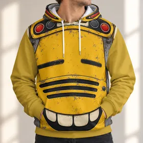 Yellow School Bus Costume for Halloween Parties, Cosplay and School Spirit Fans All-over Print Hoodie (Lightweight)