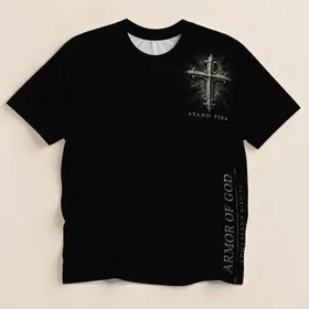 Christian Cross Faith Emblem For Church Worship And Bible Study Devotion All-over Print Unisex T-shirt