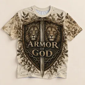Armor Of God Sword And Shield For Faithful Everyday Wear And Inspirational Giving All-over Print Unisex T-shirt