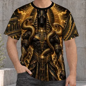 Anubis Jackal Guardian for Halloween, Egyptian Mythology Fans and Themed Parties All-over Print Unisex T-shirt