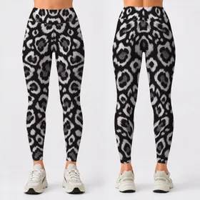 Black And White Leopard Spots For Chic Everyday Summer Style Leggings