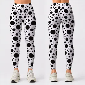 Black White Polka Dots for Yoga Pilates and Everyday Chic Women's Style Leggings