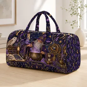 Celestial Wizard Alchemy Stars for Enchanted Weekend Getaways and Fantasy Lovers Quilted Weekend Bag