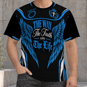 Christian Faith Cross And Angel Wings For Church Fellowship And Everyday Wear Today All-over Print Unisex T-shirt