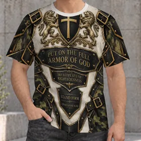 Christian Armor of God Faith for Church, Bible Study and Everyday Courage for Believers All-over Print Unisex T-shirt