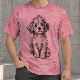 Scribble Dog Portrait for Casual Weekend Outings and Everyday Wear for Dog Lovers All-over Print Unisex T-shirt