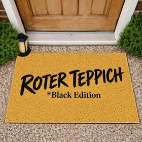 German Red Carpet Lettering for Stylish Entryway Decor and Modern Home Gift Giving Doormat