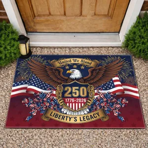 Bald Eagle American Flag 1776-2026 - USA 250th Anniversary Independence Day Gift Doormat
