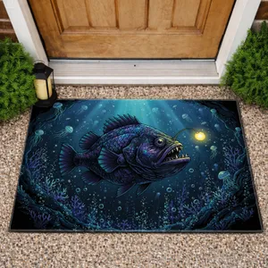 Deep Sea Anglerfish Iridescent Scales - Ocean Lover Home Decor Gift Doormat