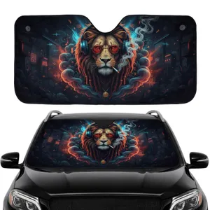 Lion Head Headphones Sunglasses Dreadlock Mane Smoke - Urban Jungle Car Interior Upgrade Car Sunshade