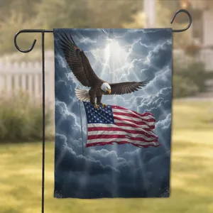 Majestic Bald Eagle American Flag - Patriotic Home Decor Gift for Veterans Garden Flag