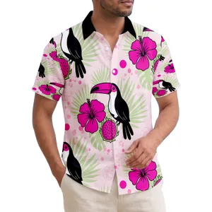 Tropical Toucans Hibiscus Dragon Fruit Monstera Palm - Wildlife Lover Gift Hawaiian Shirt