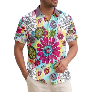 Radiant Floral Dahlia Chrysanthemum Paisley - Tropical Lifestyle Gift Hawaiian Shirt