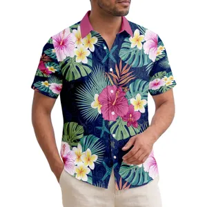 Hibiscus Orchid Plumeria Monstera Fan Palm Foliage - Exotic Home Decor Gift Hawaiian Shirt