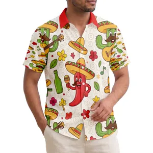 Cactus Chili Pepper Sombrero Guitar Maraca - Fiesta Party Gift for Music Lover Hawaiian Shirt