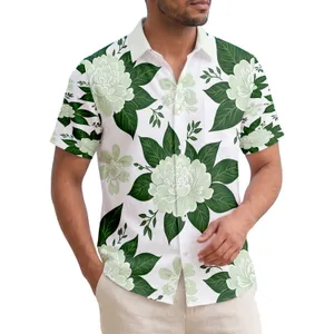 Lush Tropical Peony Camellia Floral Clusters Leaves Vine Accents - Hawaiian Lifestyle Gift Hawaiian Shirt