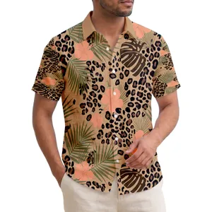 Leopard Spots Rosettes Monstera Palm Hibiscus - Wildlife Lover Gift Hawaiian Shirt