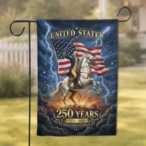 George Washington American Flag 250th Anniversary Independence Day for Veterans Garden Flag