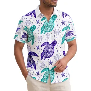 Coastal Ocean Life Sea Turtles Seashells Starfish Coral - Home Decor Gift for Ocean Lover Hawaiian Shirt