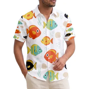 Tropical Fish Seashell Seaweed Air Bubbles - Ocean Lover Vacation Home Decor Gift Hawaiian Shirt