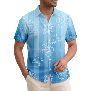 Tropical Water Reflections Vertical Stripes - Beach Lifestyle Gift Hawaiian Shirt