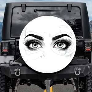 Wide Open Human Eyes Intense Watchful Gaze - Graphic Novel Fan Gift Spare Tire Cover