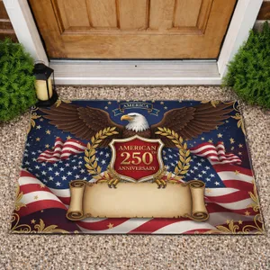 American 250th Anniversary Eagle Flag Shield - Independence Day Gift for Veterans Doormat