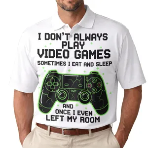 Video Game Controller Humorous Slogan - Gamer Lifestyle Gift for Video Game Enthusiasts Men's Polo Shirt
