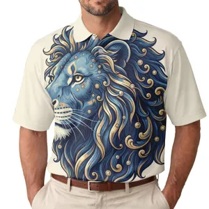 Majestic Ornate Lion Head Filigree - Lion Lover Gift Men's Polo Shirt