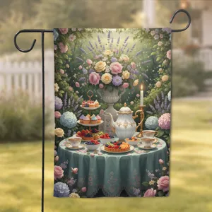 Secret Garden Tea Party Porcelain Teapot - Home Decor Gift for Tea Lover Garden Flag