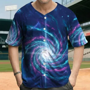 Cosmic Spiral Galaxy Stars Distant Nebulae Expanse - Space Lover Gift Baseball Jersey