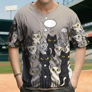 Cats Thought Bubbles - Cat Lover Everyday Lifestyle Gift for Feline Fans Baseball Jersey