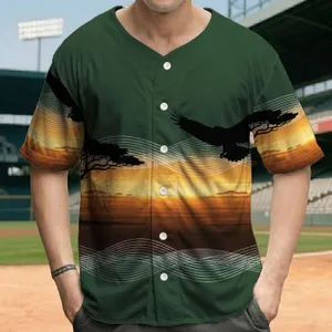 African Acacia Tree Eagle Savanna - Wildlife Lover Gift Baseball Jersey