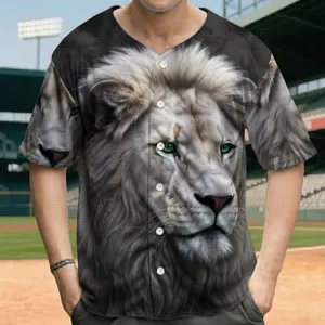 White Lion Shaggy Mane Ghost Profiles - Wildlife Lover Gift for Lion Fans Baseball Jersey