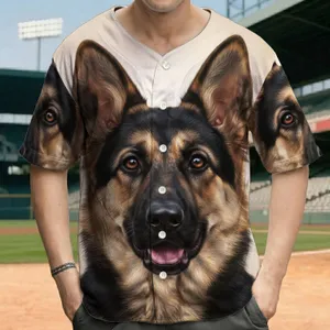 Alert Gentle Black Tan German Shepherd Head Portrait - Everyday Dog Lover Gift Baseball Jersey