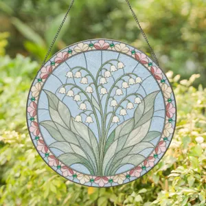 Delicate Lily Of The Valley Birth Month Flower Romantic Floral For Birthday Celebration Stained Glass Suncatcher