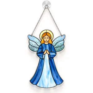 Praying Angel Memorial Gift for Faithful Home Decor and Remembrance Keepsake for Loved Ones Custom Shape Window Hanging Acrylic Ornament