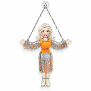 Dolly Parton Memorial Keepsake For Country Music Fans, Tribute Gift In Loving Memory Custom Shape Window Hanging Acrylic Ornament