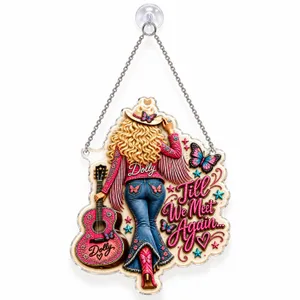 Dolly Parton Memorial Tribute for Country Music Fans and Remembrance Gift Giving Custom Shape Window Hanging Acrylic Ornament