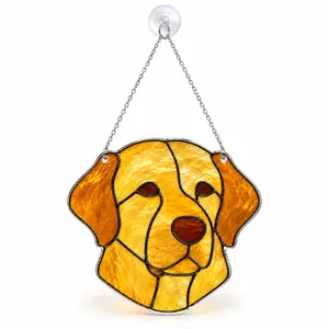 Labrador Retriever Dog Face Suncatcher For Pet Lovers, Warm Home Window Decoration Custom Shape Window Hanging Acrylic Ornament