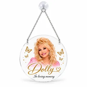 Dolly Parton Memorial Keepsake For Country Music Fans And Family Holiday Remembrance Custom Shape Window Hanging Acrylic Ornament