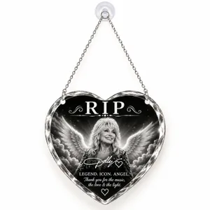Dolly Parton Memorial Keepsake For Country Music Fans And In Loving Memory Tributes Custom Shape Window Hanging Acrylic Ornament