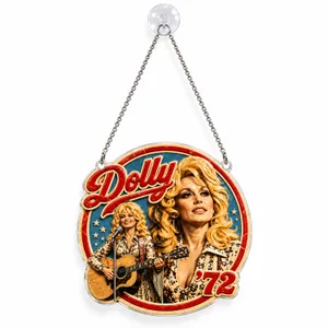 Dolly Parton Country Music Tribute for Holiday Decor, Fan Gifting, and Collectors Custom Shape Window Hanging Acrylic Ornament