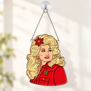 Dolly Parton Christmas Keepsake For Country Music Fans Holiday Tree Celebration Gift Custom Shape Window Hanging Acrylic Ornament