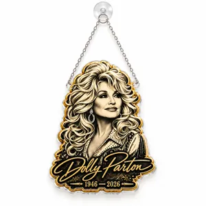 Dolly Parton Memorial Tribute For Country Music Fans And Remembrance Decor Gift Keepsake Custom Shape Window Hanging Acrylic Ornament