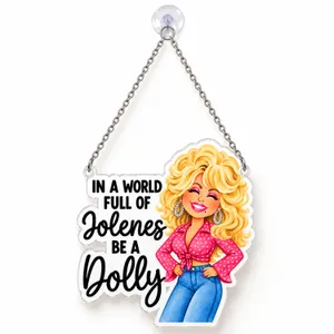 Dolly Parton Country Music Tribute, Memorial Keepsake For Fans And Holiday Home Display Custom Shape Window Hanging Acrylic Ornament